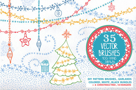 Christmas holiday brushes