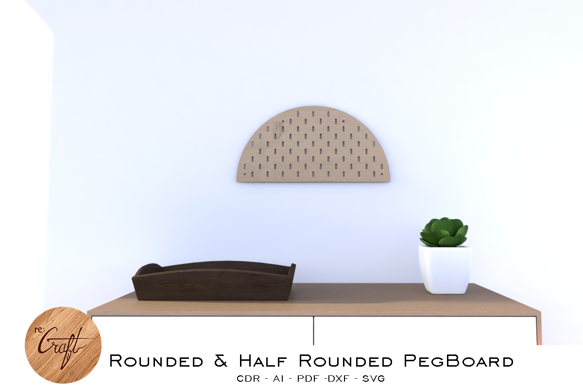 Laser Cut Round/Half Round Peg Board preview 8