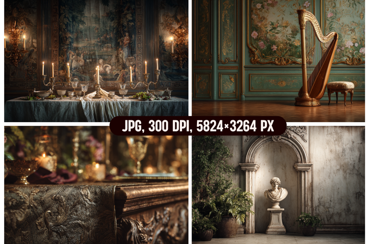 Classic and Baroque Photo Backdrops, an Object Graphic by PrintHaven Designs (Photo 5 of 11)