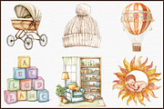 Neutral Boho Baby Shower Doodle Clip, an Illustration by Sublimation Artist (Thumbnail 3 of 6)
