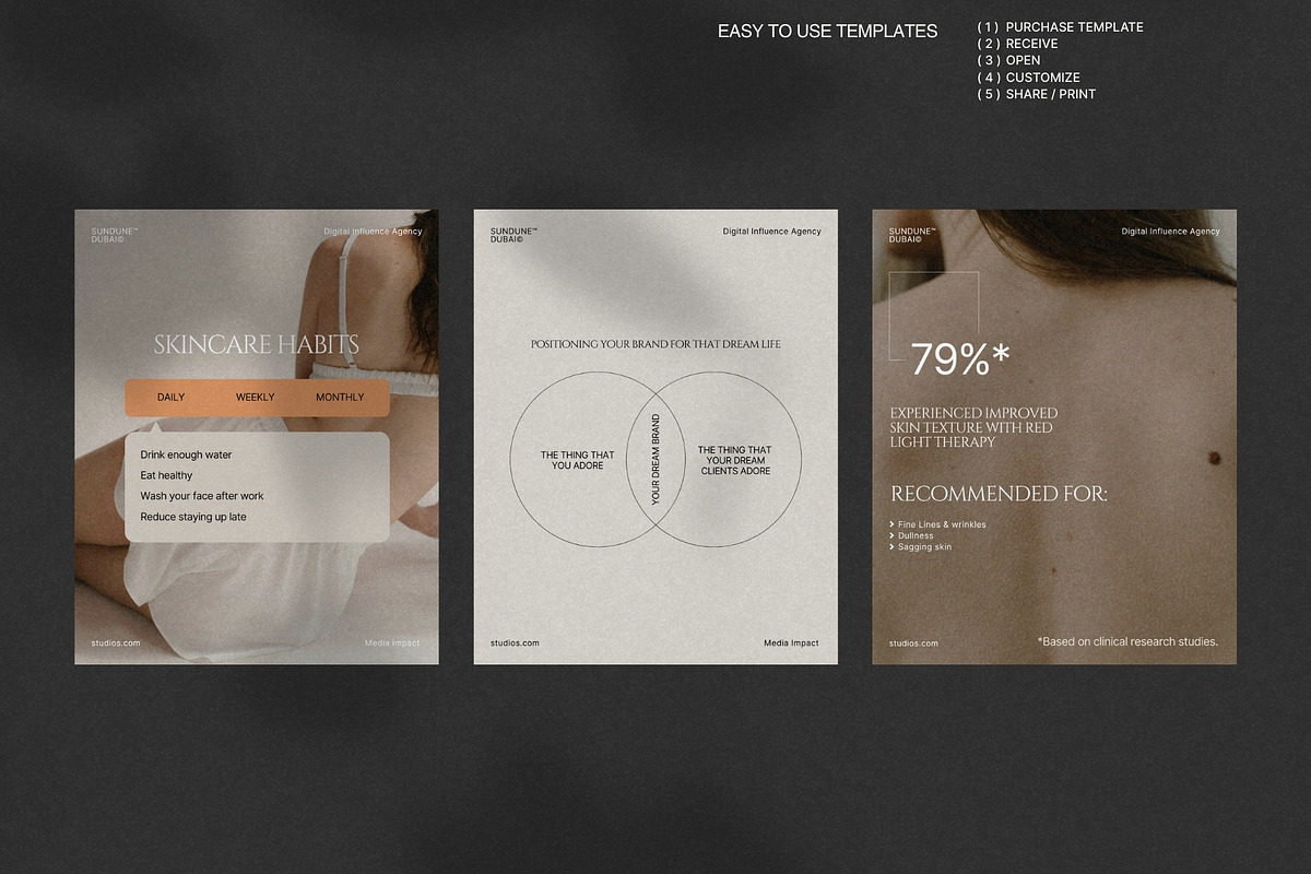Clean Skincare Post Templates preview 3