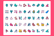 50 Vegetable Produce Icons, a Solid Icon by Flat Icons (Thumbnail 2 of 7)
