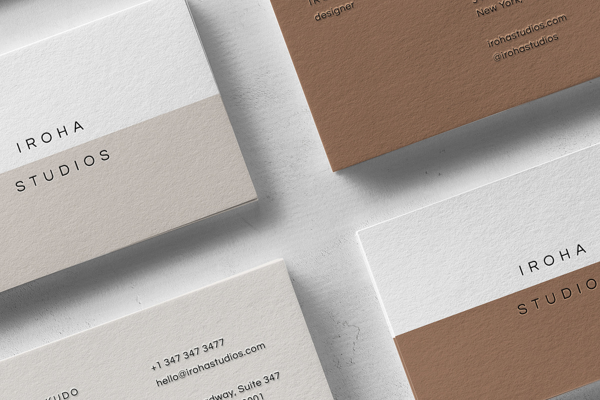 Iroha Business Card Template, a Business Card Template by The Denizen Co. (Photo 2 of 3)