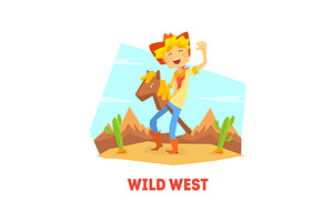 Wild West, Funny Cowboy Character