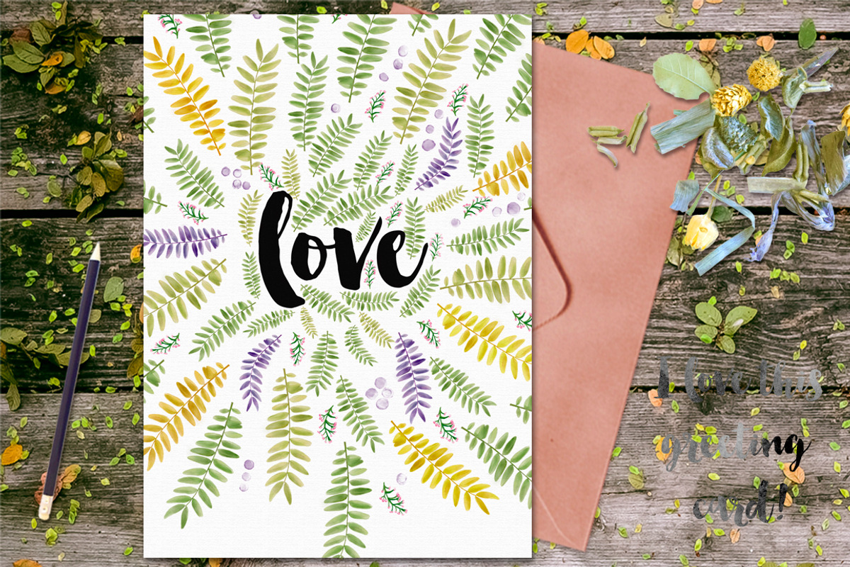 Love and leaves Cards, a Card Template by Narais (Photo 3 of 3)