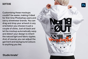 Modelled Womens Hoodie Mockup