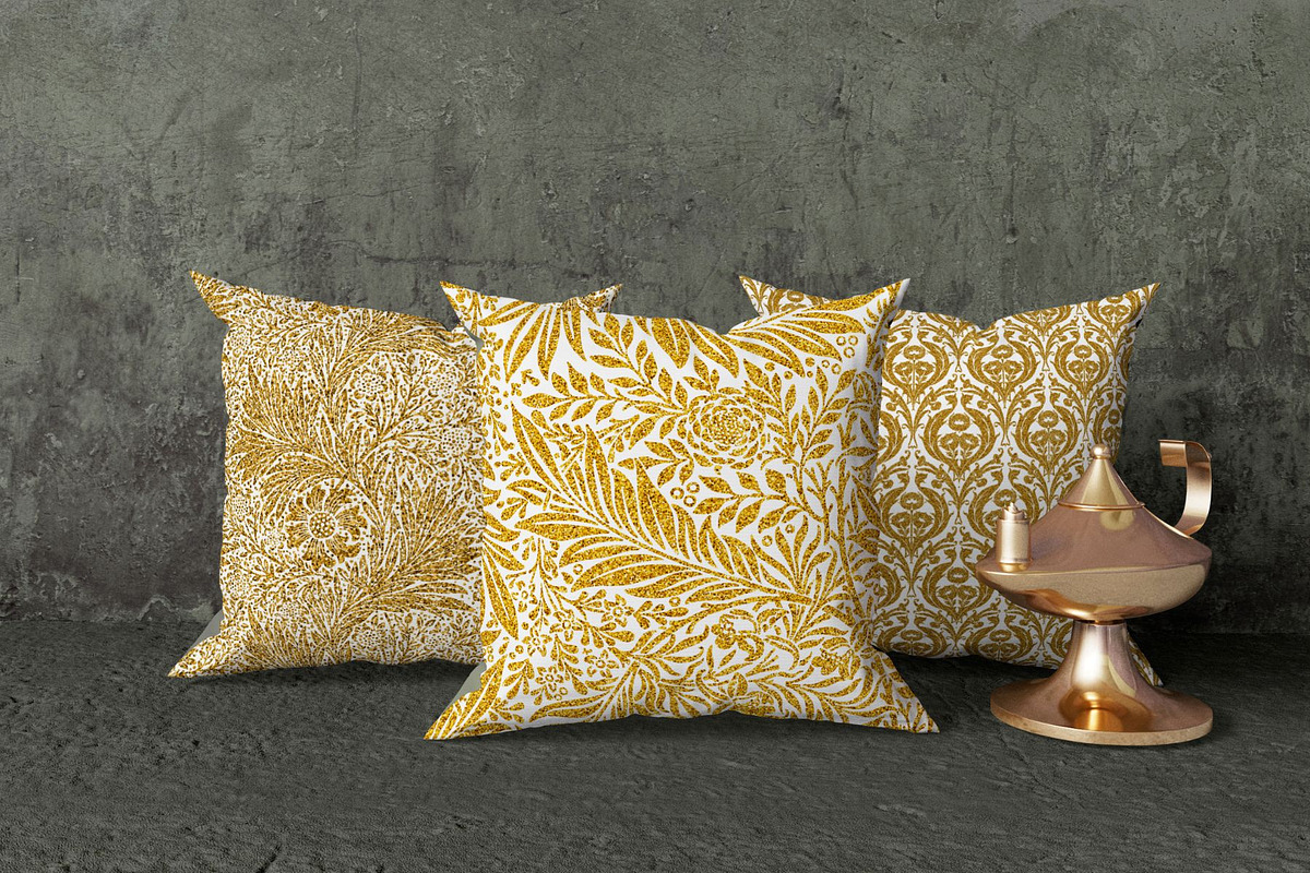Gold Glitter William Morris Patterns, a Pattern Graphic by ARTOZEN DIGITAL (Photo 11 of 20)
