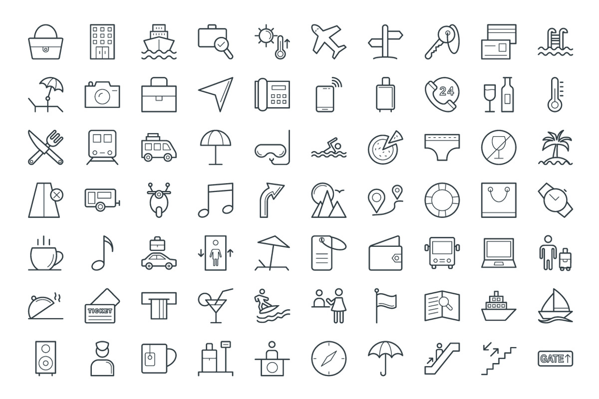 75+ Travel Vector Icons, an Outline Icon by Vectors Market (Photo 2 of 3)