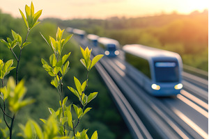 blurred busses traveling through, a Nature Photo by Lermont51