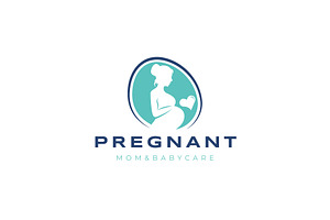 Pregnant icon template illustration