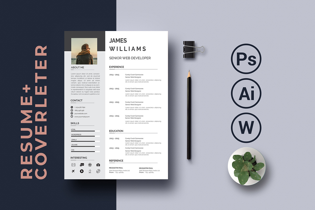 Professional Resume CV Template, a Resume Template by Blackcloud_Creations (Photo 8 of 8)