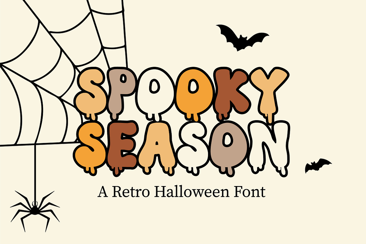 Spooky Season - Retro Font, a Handwritten Font by Mini_World (Photo 1 of 7)