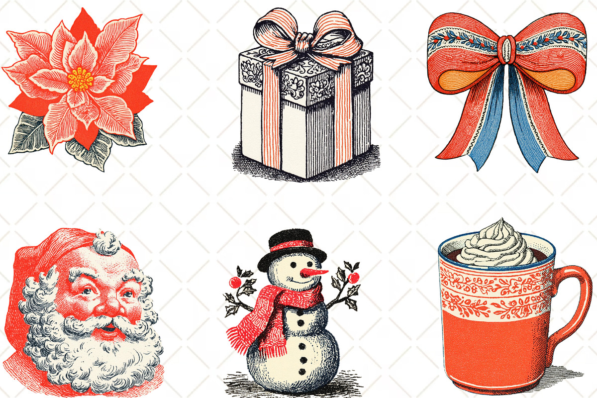 Christmas Doodle Sublimation Clipart, an Illustration by Black Bird Studio (Photo 4 of 6)