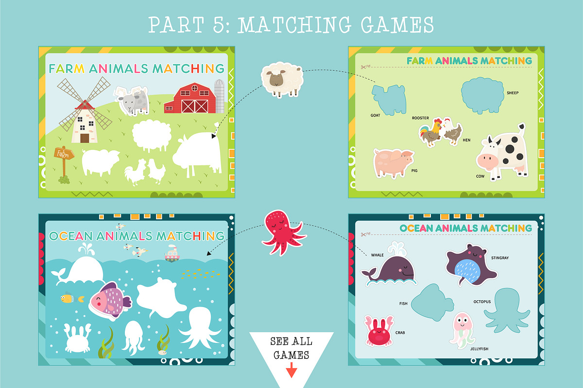 Kids Activities Cut and Glue 2-5 age, an Education Illustration by Nursery Art (Photo 6 of 9)