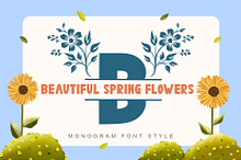 Beautiful Spring Flowers Monogram