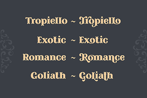 Tropiello - Beauty Vintage Font