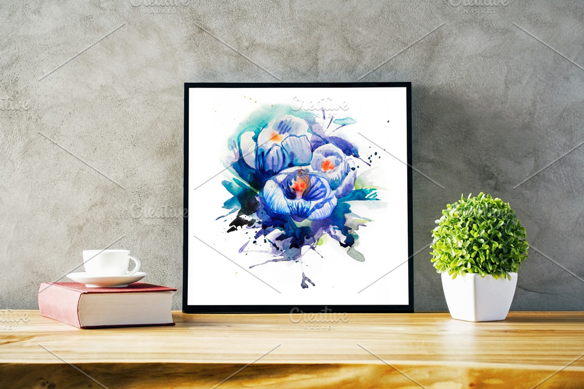 Spring flowers, watercolor painting, a Texture Illustration by Allween (Photo 6 of 7)