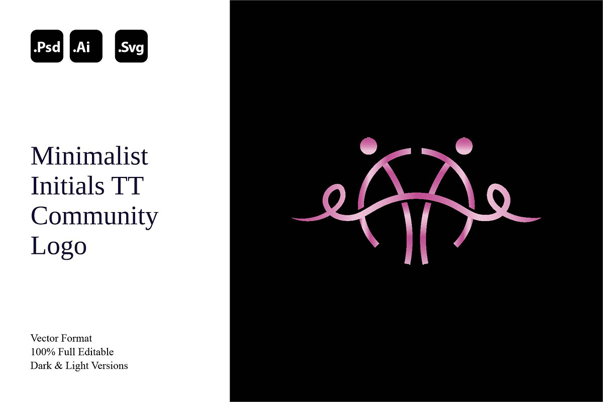 Minimalist Initials TT Community, a Branding & Logo Template by Luxury Logos (Photo 1 of 4)