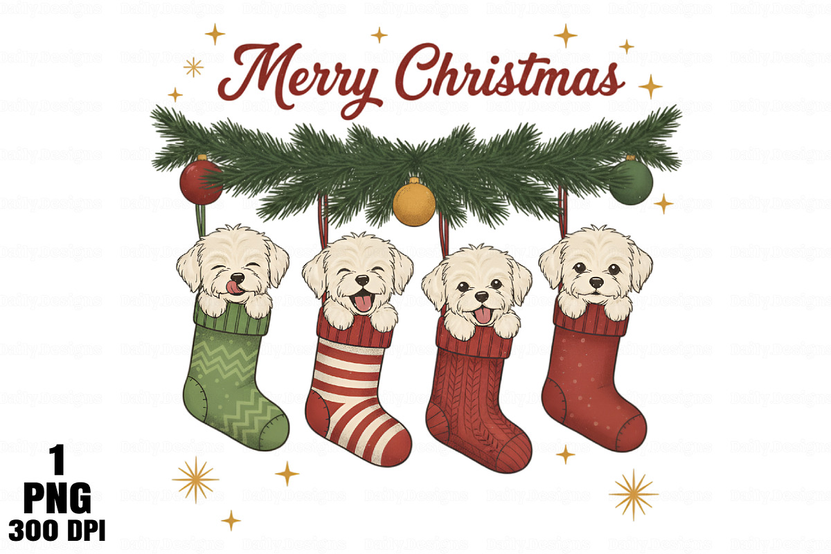 Funny Christmas Dog PNG, an Illustration by Daily.Designs (Photo 1 of 10)