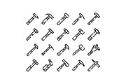 Collection of outline hammer tools, an Object Graphic by pikepicture (Thumbnail 1 of 3)