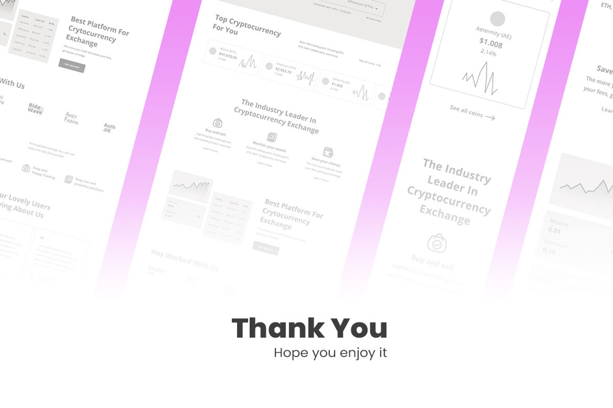 Crypto Exchange Wireframe Website, a Wireframe Template by INSPR STD (Photo 6 of 6)