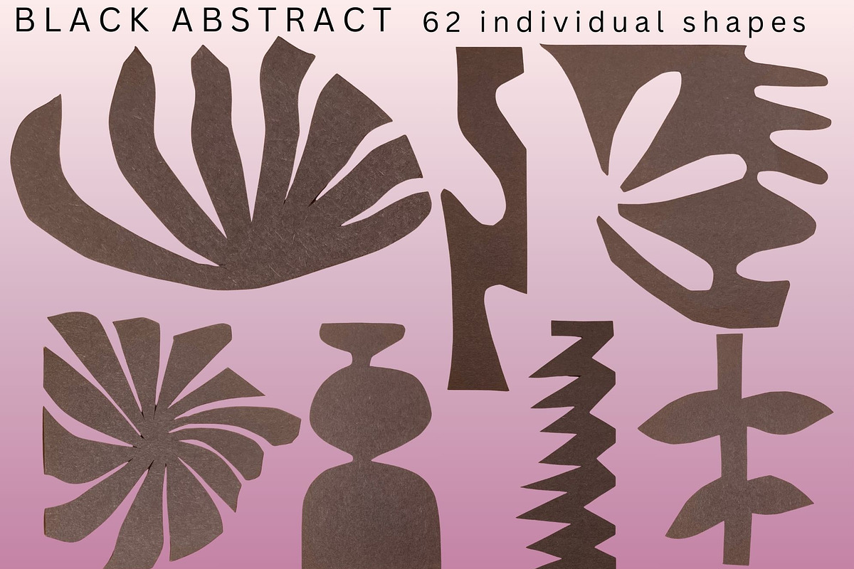 Black Abstract 62 individual shapes, an Object Graphic by Eryn Rose Design (Photo 2 of 13)