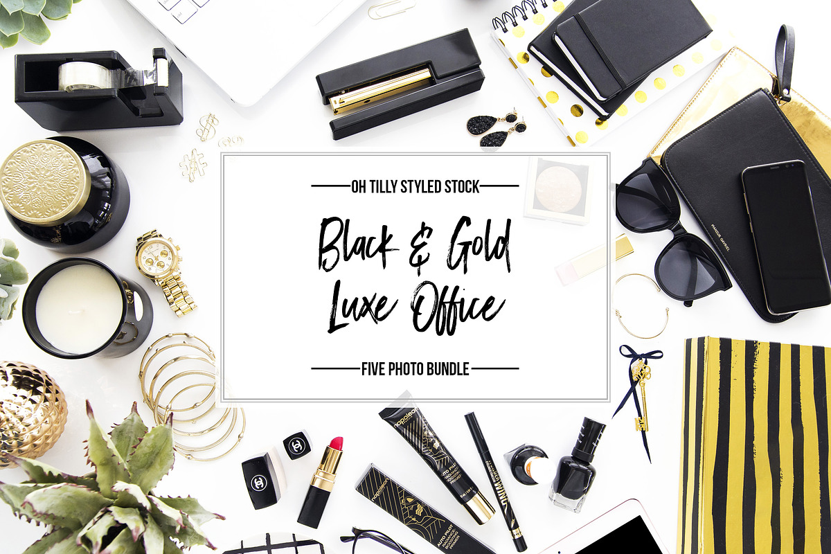 Black & Gold Luxe Stock Bundle S1, a Social Media Template by OhTilly (Photo 4 of 5)