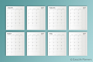 Monthly Dated Planner 7.25 X 9.25