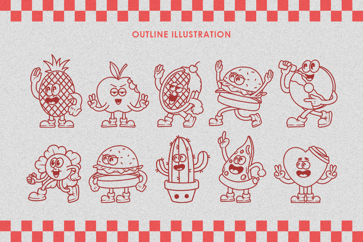 Cartoon Vectors Illustration, an Object Graphic by Brew & Butcher Studio (Photo 4 of 6)