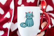Whimsical Cats Valentine's Day Clipa, an Illustration by Designworld (Thumbnail 2 of 5)