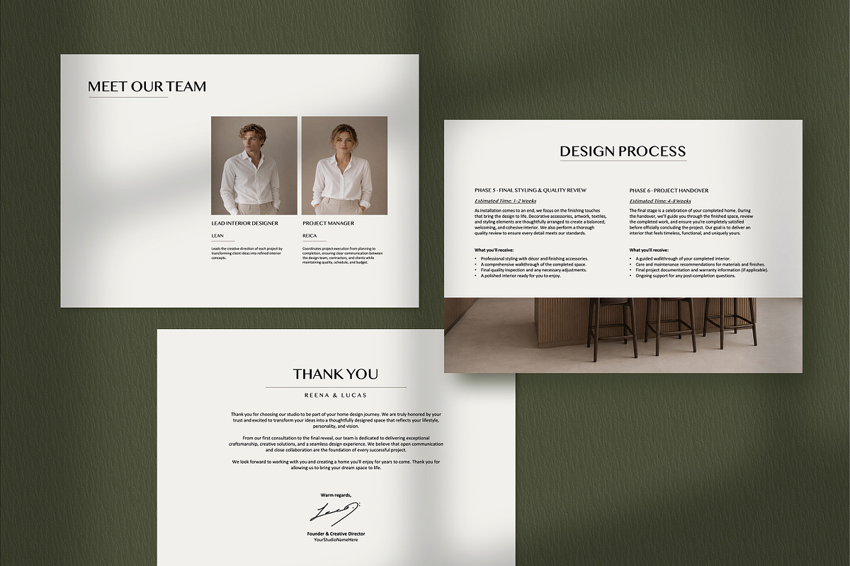 Interior Design Welcome Guide Clean, a Presentation Template by SKY CREATION (Photo 3 of 6)