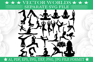 Yoga Svg, Gym, Workout, Home Svg, an Object Graphic by VectorWorlds