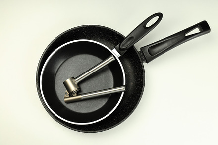 Kitchen utensil on white background, top view, a Food & Drink Photo by AtlasStudio PRO