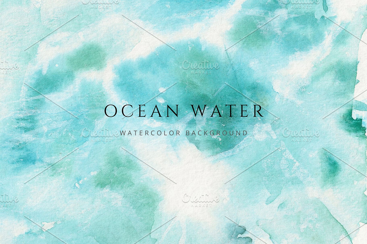 Watercolor Ocean Water Background, a Texture Graphic by Kolorata Art (Photo 2 of 3)