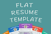 Flat resume template - HTML, a Bootstrap Template by PixelGlobe (Thumbnail 1 of 4)