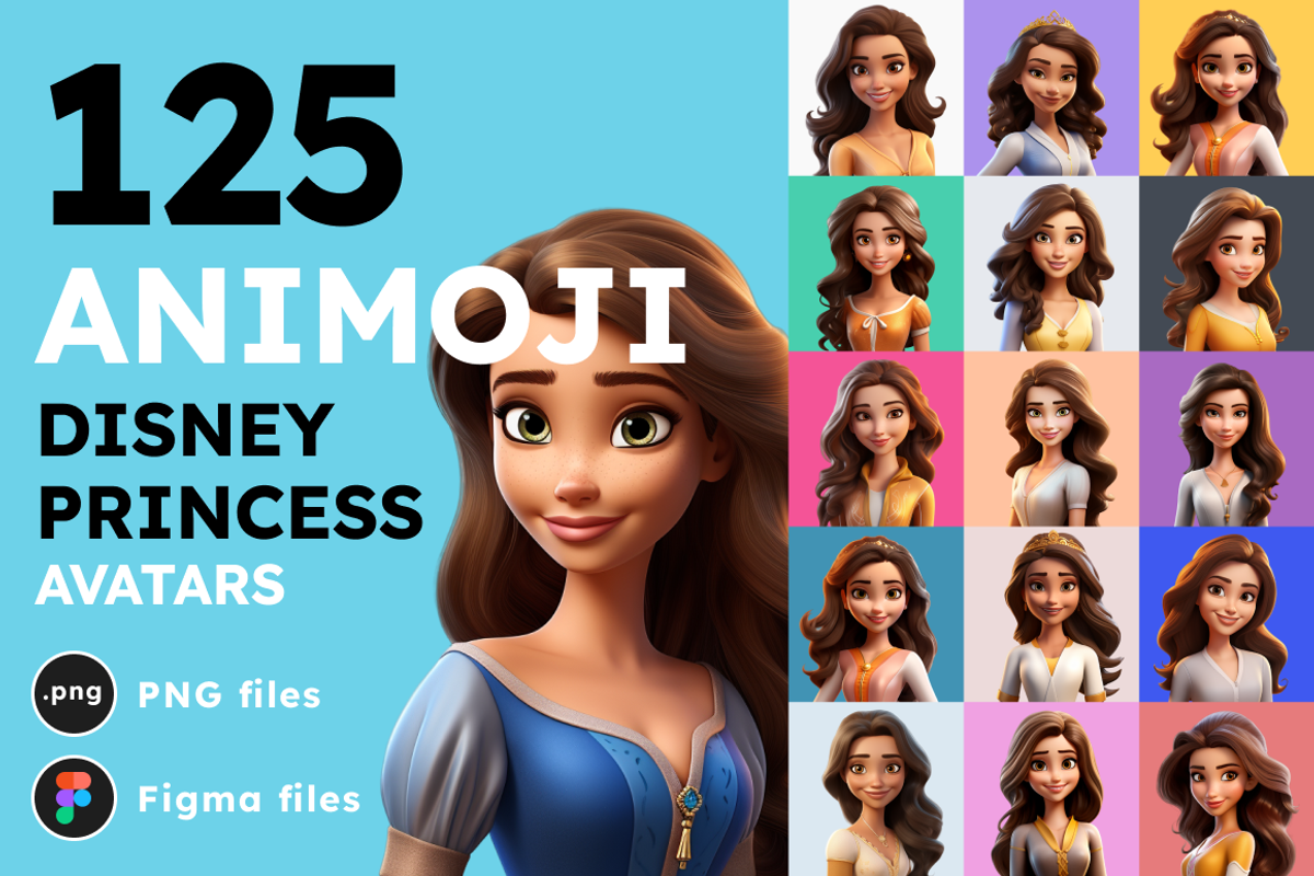 125 Animoji Avatars - Disney Princes, a Characters & Person 3D Model by Digital Blood (Photo 1 of 9)