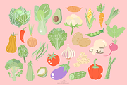 Garden Harvest Vector Clipart, a Food Illustration by Blumensdiary (Thumbnail 2 of 7)