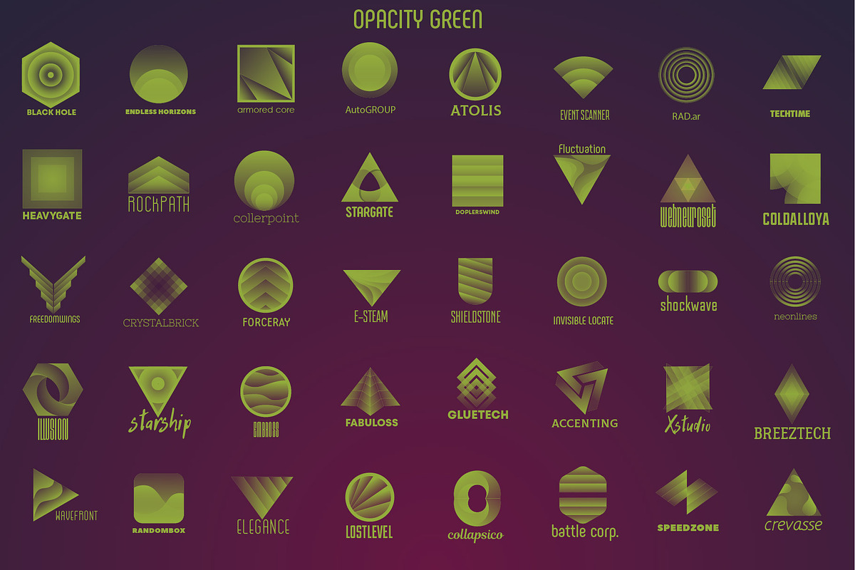 40 Gradient Logos, a Branding & Logo Template by airunreal (Photo 22 of 26)
