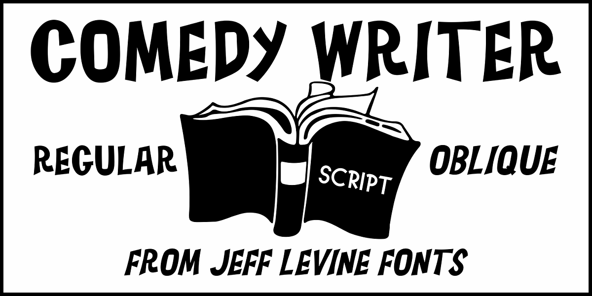 Comedy Writer JNL, a Sans Serif Font by Jeff Levine Fonts (Photo 1 of 5)
