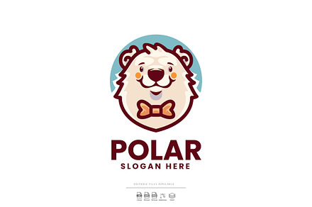 Polar Bear Cartoon logo