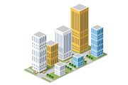 Cityscape isometric view, an Object Graphic by AlexZeL (Thumbnail 1 of 3)