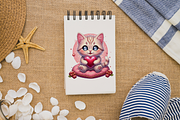 Cute Cat Sitting PNG Clipart Kawaii, an Animal Illustration by KennedyStudio (Thumbnail 5 of 5)