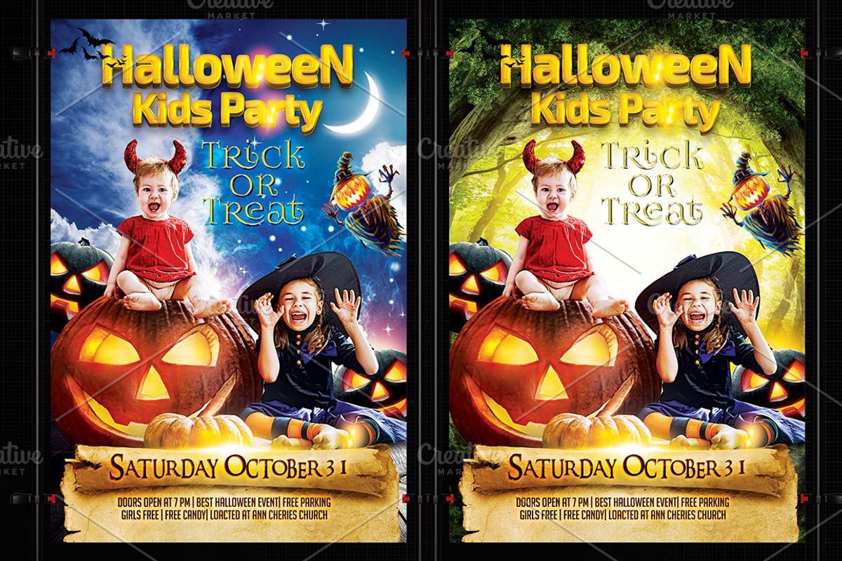 Kids Halloween Party Flyer, a Flyer Template by Basez Flyers (Photo 1 of 3)