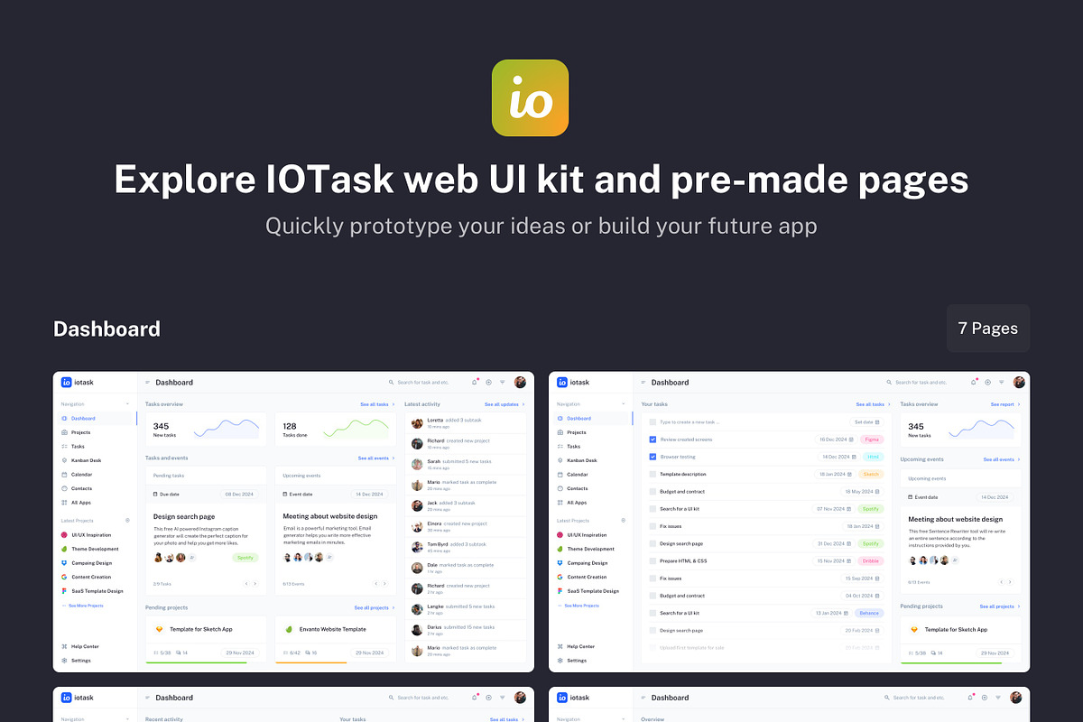 IOTASK - Project Management UI Kit, an UI Kit Template by WhiteUI.Store (Photo 9 of 13)