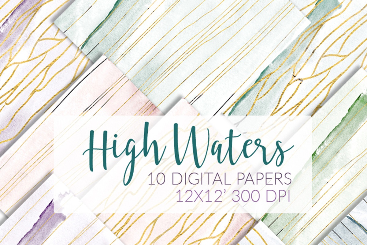 Airy watercolor papers Marble&Gold, a Texture Graphic by Scarlet Island (Photo 1 of 3)
