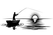 50 Fishing Boat Silhouette Vector, an Illustration by Gaye Art (Thumbnail 4 of 20)