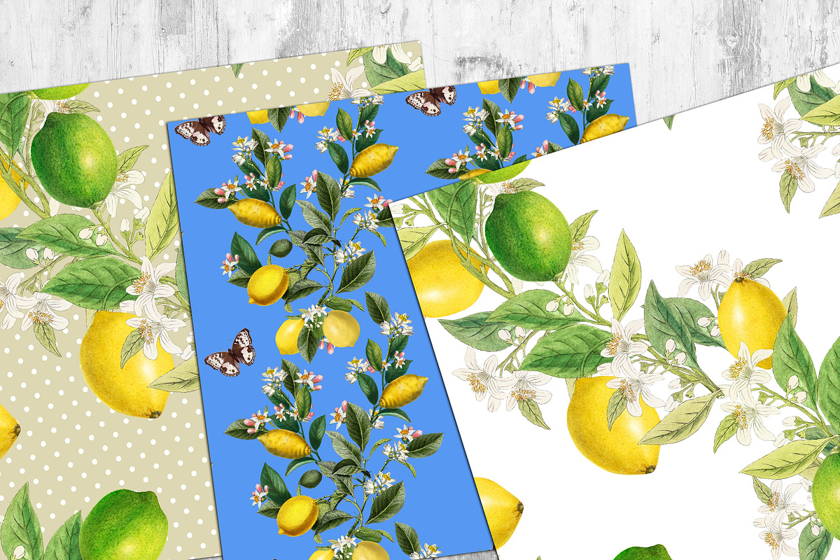 Lemon Pattern Papers, a Pattern Graphic by NastiaDesignsPrints (Photo 6 of 7)