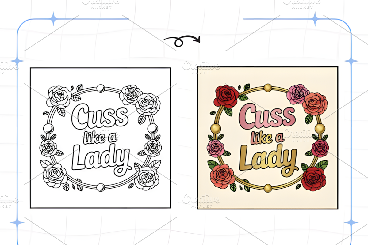 Naughty Swear Word Coloring Book, a Decorative Illustration by Ink Gallery (Photo 6 of 9)