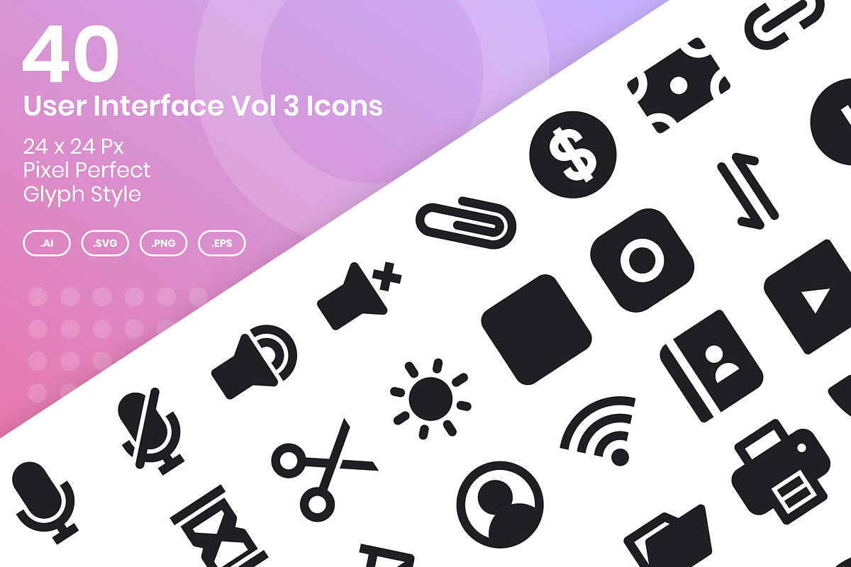 40 Interface Vol 3 - Glyph, a Solid Icon by Kmg Design (Photo 1 of 2)