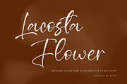 Lacoste Flower Signature Handwriting, a Handwritten Font by CreateBigSupply (Thumbnail 1 of 10)